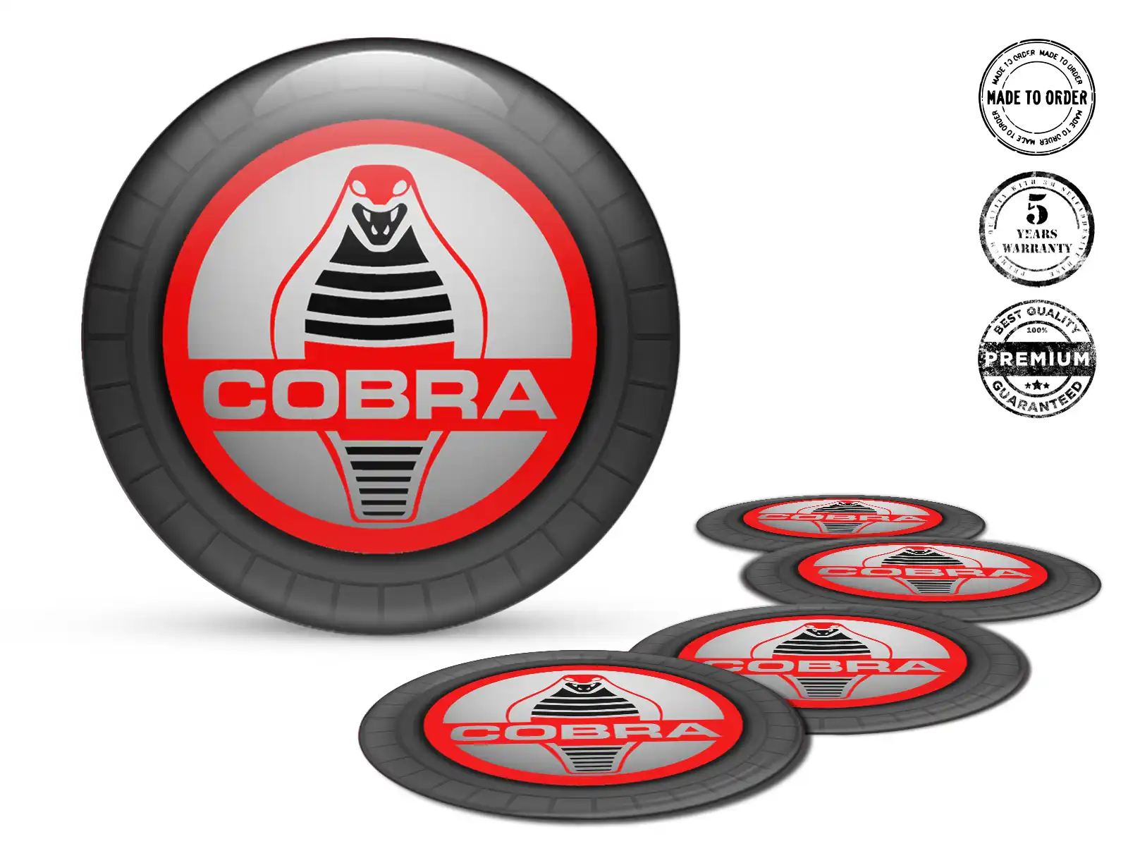 Shelby Gewölbte Sticker Logo Harz-Radplaketten